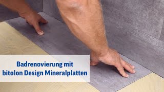 bito Anwendertipp  Badrenovierung mit bitolon Design Mineralplatten [upl. by Pressey]