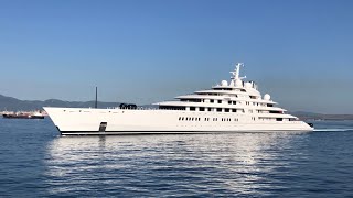 Azzam Worlds longest yacht docking in Gibraltar [upl. by Ynes]