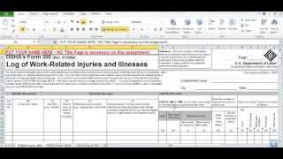 How to fill out a basic OSHA form [upl. by Leonie]