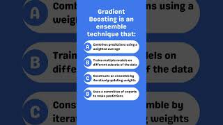 Gradient Boosting is an ensemble technique that [upl. by Way]