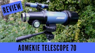 BEST LIGHTWEIGHT PORTABLE TELESCOPE AOMEKIE TELESCOPE 70 FOR ASTRONOMY F40070 REVIEW [upl. by Ardnassela]