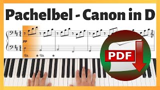 Pachelbel  Canon in D Major  Piano Sheet Music  Piano Tutorial  Piano Pieces For [upl. by Aryl]