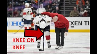 Barkov Injury  KNEE ON KNEE [upl. by Anahsohs]