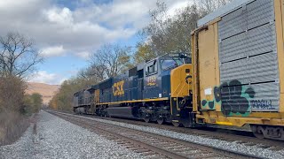 CSX trains in Corriganville amp Ellerslie Maryland [upl. by Younglove]