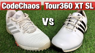 Adidas CodeChaos vs Adidas Tour360 XT SL  which is the best Spikeless Adidas Golf Shoe [upl. by Audie370]