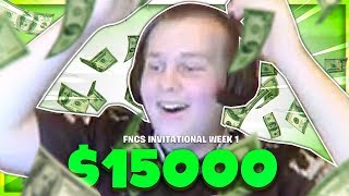 WINNING 15000 for 1ST PLACE in the SOLO FNCS INVITATIONAL [upl. by Joo]