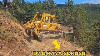 CAT D7G DOZER YOL AÇMASÖKÜ ÇALIŞMASIDOZER ROAD OPENING WORK [upl. by Niatirb]