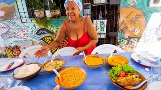 AfroBrazilian Street Food  GIANT FOOD TOUR  Boiling Moqueca  Acarajé in Salvador Bahia Brazil [upl. by Earlene110]