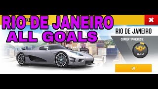 Asphalt 8 Koenigsegg CCXR Trevita Championship Rio De Janeiro all goals [upl. by Yadroc280]