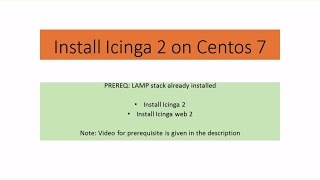 Icinga2 Part 1  How to Install icinga 2 and icingaweb 2 on CentOS 7 icingaweb2 [upl. by Tarsus746]