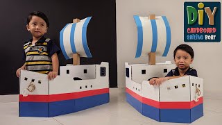 DIY I How To Make a Cardboard Ship for Kids I Sailing Boat [upl. by Anoli]