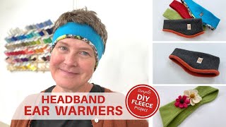 DIY FLEECE HEADBAND  EAR WARMERS [upl. by Ellecrad]