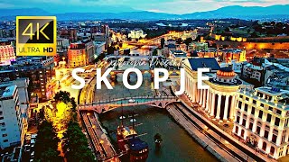 Skopje Macedonia 🇲🇰 in 4K ULTRA HD 60 FPS Video by Drone [upl. by Alyar712]