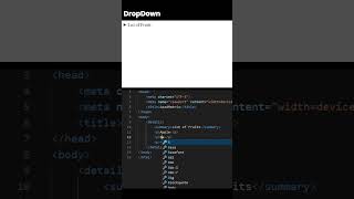 Dropdown in HTML shorts coding programming [upl. by Oniotna607]