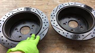 REVIEW AWFUL NOISY BRAKENETIC slotted amp cross drilled rear rotors [upl. by Ahsanat]