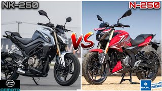 CFMOTO NK250 VS PULSAR N250😱 কোনটা কিনবেন  কে করা থেকে এগিয়ে আছে  cfmoto bajaj nk250 n250 [upl. by Aytida]