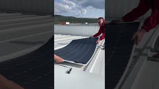 SEMI FLEXIBLE SOLAR PANELS INSTALLATION  INSTALACIÓN PANEL SOLAR SEMI FLEXIBLE  BIPV GLOBAL [upl. by Ocimad]