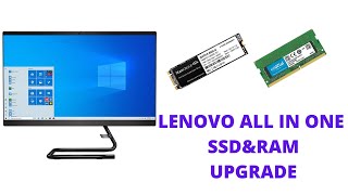 LENOVO ALL IN ONE SSD RAM UPGRADE [upl. by Colville]