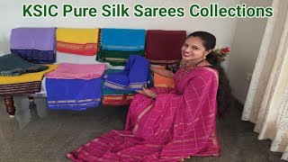 KSIC Mysore Silk Saree Collection With Price Pure ಮೈಸೂರ್ ಸಿಲ್ಕ್ ಸೀರೆಗಳು ಹೇಗಿದೆ ನೋಡಿ [upl. by Ahsoj]