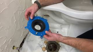 How to install a new toilet bowl  Kohler Danco HydroSeat Toilet Flange Repair all steps part 22 [upl. by Muiram387]