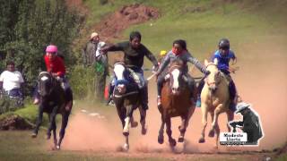 CARRERA DE CABALLOS  PAMPAMARCA  CANAS  CUSCO [upl. by Annayek]