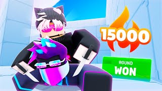 I Only Used KNIFE To Reach 15000 Winstreak IN Roblox RIVALS [upl. by Rahs]