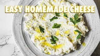 The Easiest Homemade Cheese Ever Ricotta [upl. by Allerym]