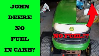 John Deere LA135 Wont Start No Fuel In The Carb [upl. by Doownel232]