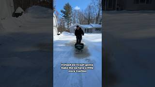 Spreading SAND over my FROZEN DRIVEWAY [upl. by Mialliw]