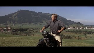 Steve McQueen  The Great Escape motorcycle scene [upl. by Ashly676]