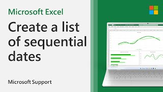 How to create a list of sequential dates in Excel  Microsoft [upl. by Spada158]