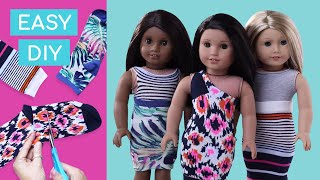 How to Make a Cute Dress for Your Doll  Doll DIY  AmericanGirl [upl. by Willette]