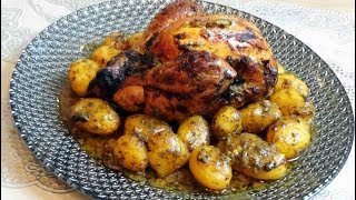 Poulet au four à la moutarde et ses pommes de terre [upl. by Eniotna]