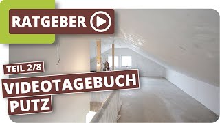 Innenwände verputzen  Neubau Videotagebuch Innenausbau Teil 28 [upl. by Nahgiem]