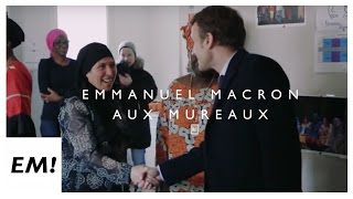 Avec lassociation quotFemmes Uniesquot aux Mureaux  Emmanuel Macron [upl. by Ahsikram]