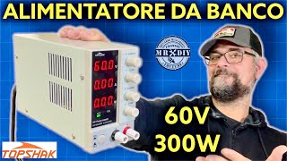 Precisissimo alimentatore da banco da 0V a 60V 300W 5A Come si usa Regolazioni TOPSHAK NPS605W [upl. by Anifled286]