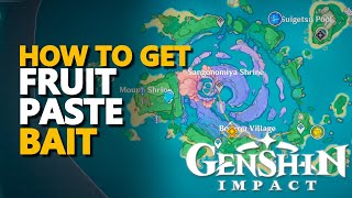 How to get Fruit Paste Bait Genshin Impact Fishing [upl. by Llehcal437]