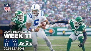 Indianapolis Colts vs New York Jets  2024 Week 11 Game Highlights [upl. by Marylinda]