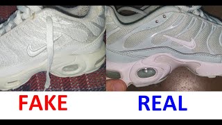 Nike Air max plus real vs fake How to spot couterfeit Airmax [upl. by Evelin]