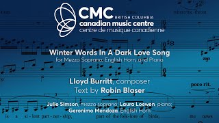 Winter Words In A Dark Love Song by Lloyd Burritt [upl. by Neal]