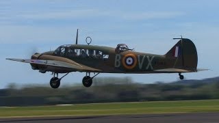 Avro Anson Mk 1 Taxi and takeoff [upl. by Nagaem]