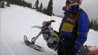 Snow Biking amp Snowmobiling in Cooke City Montana [upl. by Eetsim]