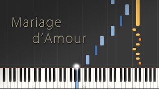 Mariage dAmour  Paul de Senneville George Davidson \\ Synthesia Piano Tutorial [upl. by Yaja]