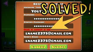 geometry dash how to fix email is already in use [upl. by Assil898]