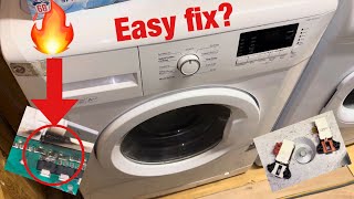 Beko WM74135 washing machine  Repairing with test spin and wash [upl. by Yellehs915]