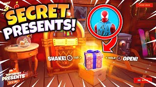 10 SECRET PRESENTS and ITEMS in Fortnite Winterfest [upl. by Geoff284]