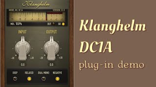 Klanghelm DC1A compressor plug in demonstration [upl. by Niliac]