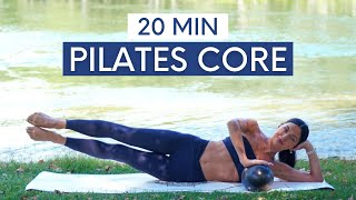 20 MIN PILATES CORE WORKOUT  Pilates Abs With Mini Ball Intermediate [upl. by Gnut]