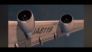 Japan airlines flight 123  Crash animation planenboom [upl. by Ellenid]