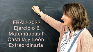 EBAU 2022 Ejercicio 6 Matemáticas II CYL Extraordinaria lasmatesdemila3221 [upl. by Carlos681]